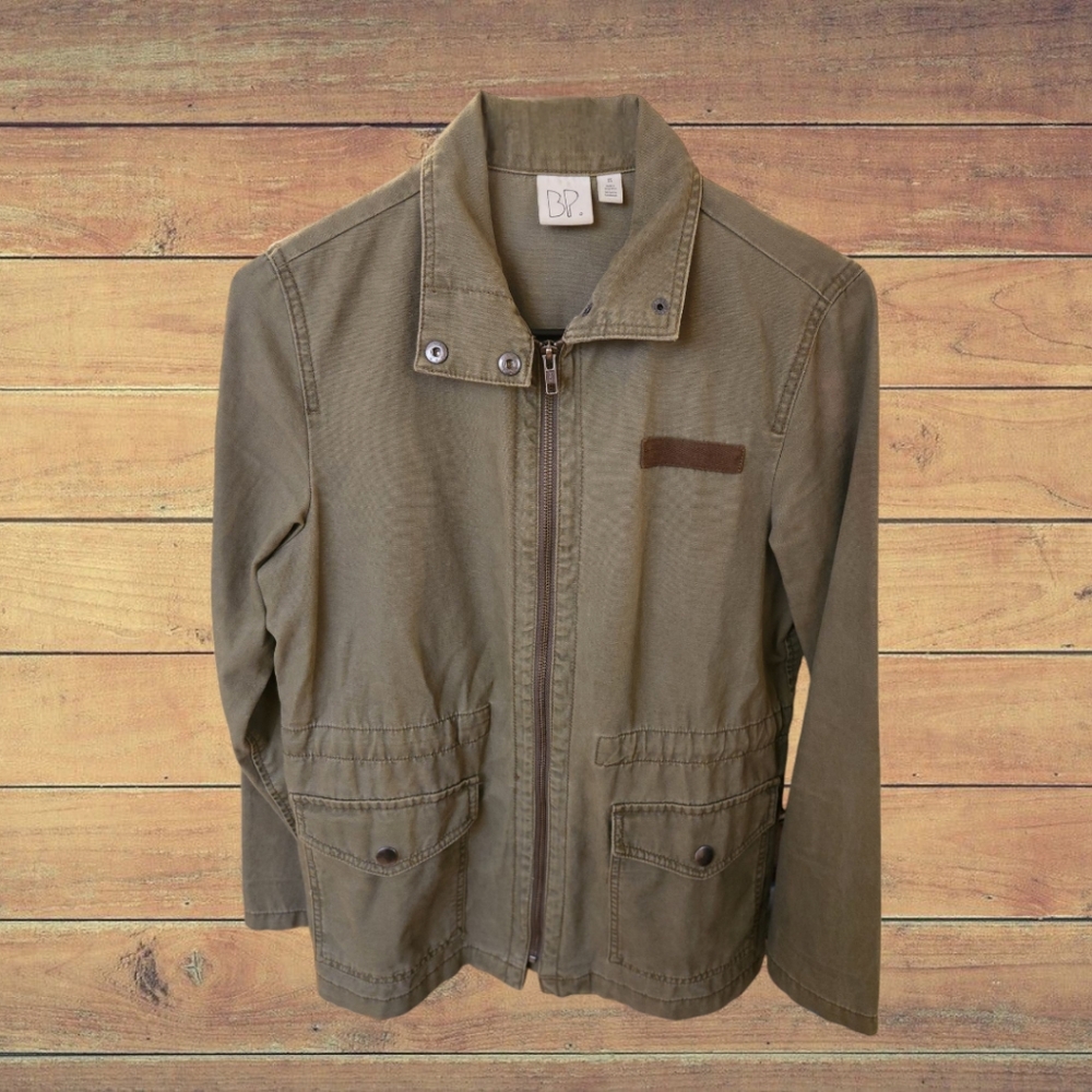 EUC, Nordstrom BP Army Green Utility Jacket with pockets size, XS